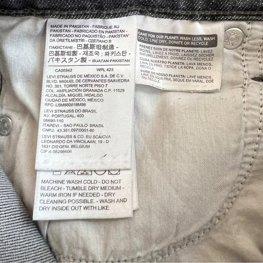 Levi's Wedgie Raw Hem Skinny Jeans Charcoal/Faded Black Size 27 - Picture 12 of 16